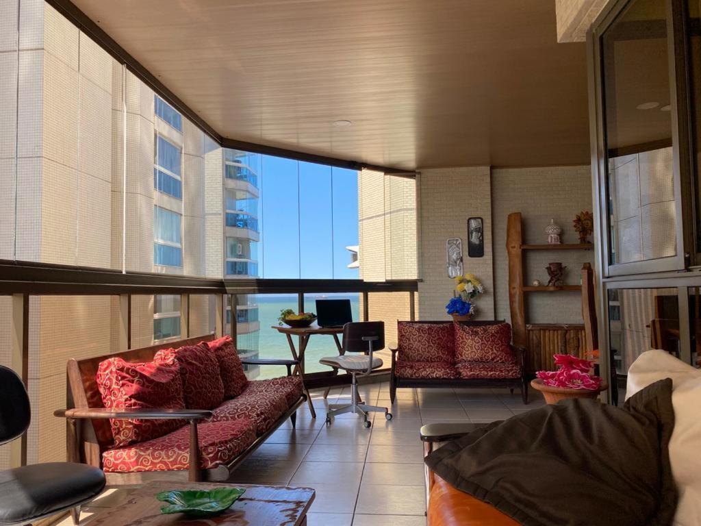 Apartamento aconchegante com vista para o mar Vila Velha  Bagian luar foto